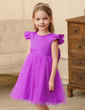 Flying Sleeve Bow Tulle Princess Dress