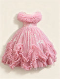 Iridescent Butterfly Tulle Gown