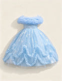 Iridescent Butterfly Tulle Gown
