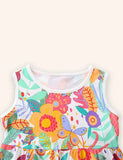 Cartoon Printed Cotton Dress