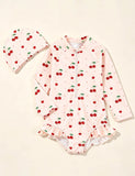 Upgraded Sunscreen Shell Print Long-sleeved Swimsuit