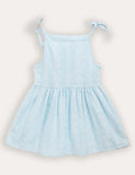 Flower Print Striped Suspender Dress