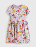 Fun Animal Floral Printed Cotton Dress