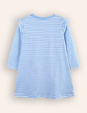Striped Apple Appliqué Dress