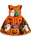 Fun Monsters & Pumpkin Halloween Dress