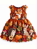 Harvest Woodland Fox & Friends Party Dress
