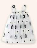 Sweet Flower Embroidered Tulle Dress