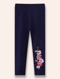 Blomsterbroderede leggings