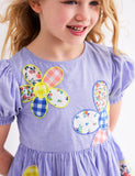 Floral Patchwork Applique Madeline Dress