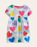 Kleid mit Herz-Ballon-Print