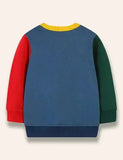 Julemands applikation farveblokeret sweatshirt