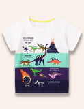 Dinosaur Evolution T-shirt med tryk