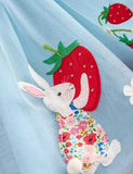 Rabbit Strawberry Appliqué Tulle Kjole