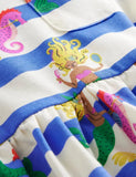 Mermaid Full Printed Striped Dress