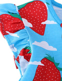 Strawberry Full Printed Kjole
