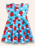 Strawberry Full Printed Kjole