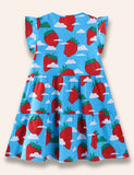 Strawberry Full Printed Kjole