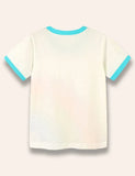 T-shirt med regnbuetryk