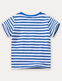 Backhoe Applique Short Sleeve T-Shirt