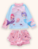 Mermaid Long Sleeve Sports Swimsuit