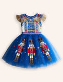 Clearance Sale - Nutcrackers Velour Tulle Appliqué Dress