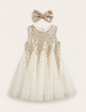 Sequin Tulle Sleeveless Princess Dress