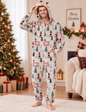 Christmas Tree Family Matching Fleece Hooded Zip-Up Pajamas