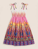 Bohemian Print Family Matching Dress
