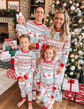 Christmas Red and Green Contrasting Colors Family Matching Pajamas