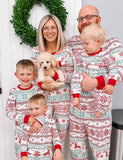 Christmas Red and Green Contrasting Colors Family Matching Pajamas