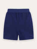 Shark Embroidered Cotton Shorts