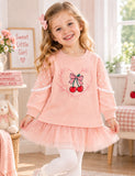 Cherry Bow Print Sweatshirt