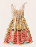 Bohemian Print Family Matching Dress