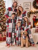 Christmas Flannel One-Piece Reindeer Family Matching Pajamas
