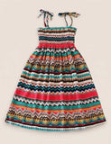 Bohemian Print Family Matching Dress