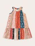 Ethnic Style Printed Neck Holiday Dress