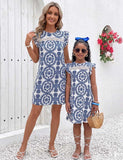 Mom and Me Ethnic Printed Dress