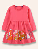 Forest Animal Appliqué Dress