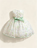 Floral Applique Birthday Party Gown