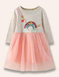Regenboog Cross Bag geborduurde Tule jurk
