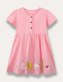 Animal Appliqué Dotted Dress