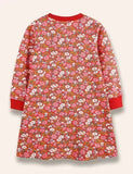 Robe de Noël à fleurs avec appliqué Père Noël
