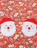 Robe de Noël à fleurs avec appliqué Père Noël