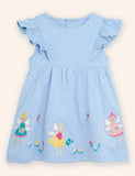 Blomsterprinsesse applikationskjole