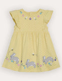 Yellow Bunny Appliqué Summer Dress