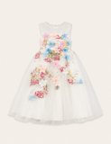 Flower Decoration Sequin Princess Party Dress