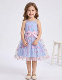 Flower Embroidered Tulle Suspender Dress