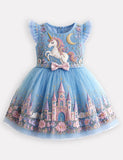 Unicorn Applique  Dream Castle Tulle Party Dress