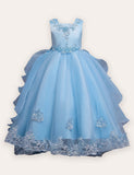 Pearl Trailing Evening Wedding Dress