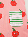 Cartoon Apple Print Dress